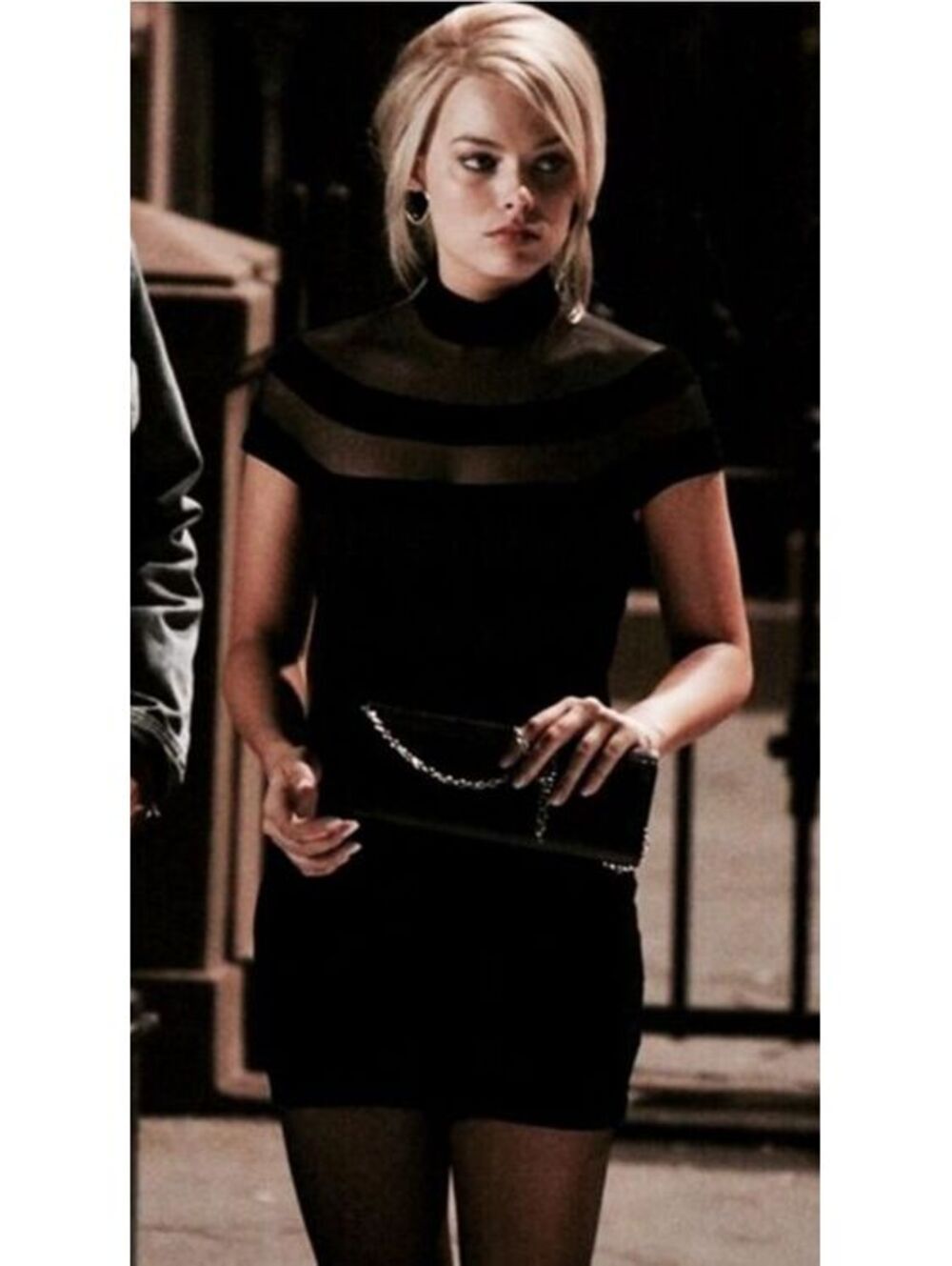 VTG Tadashi Shoji 90s Black Dress Seen on Margot Robbie in Wolf of Wall Street